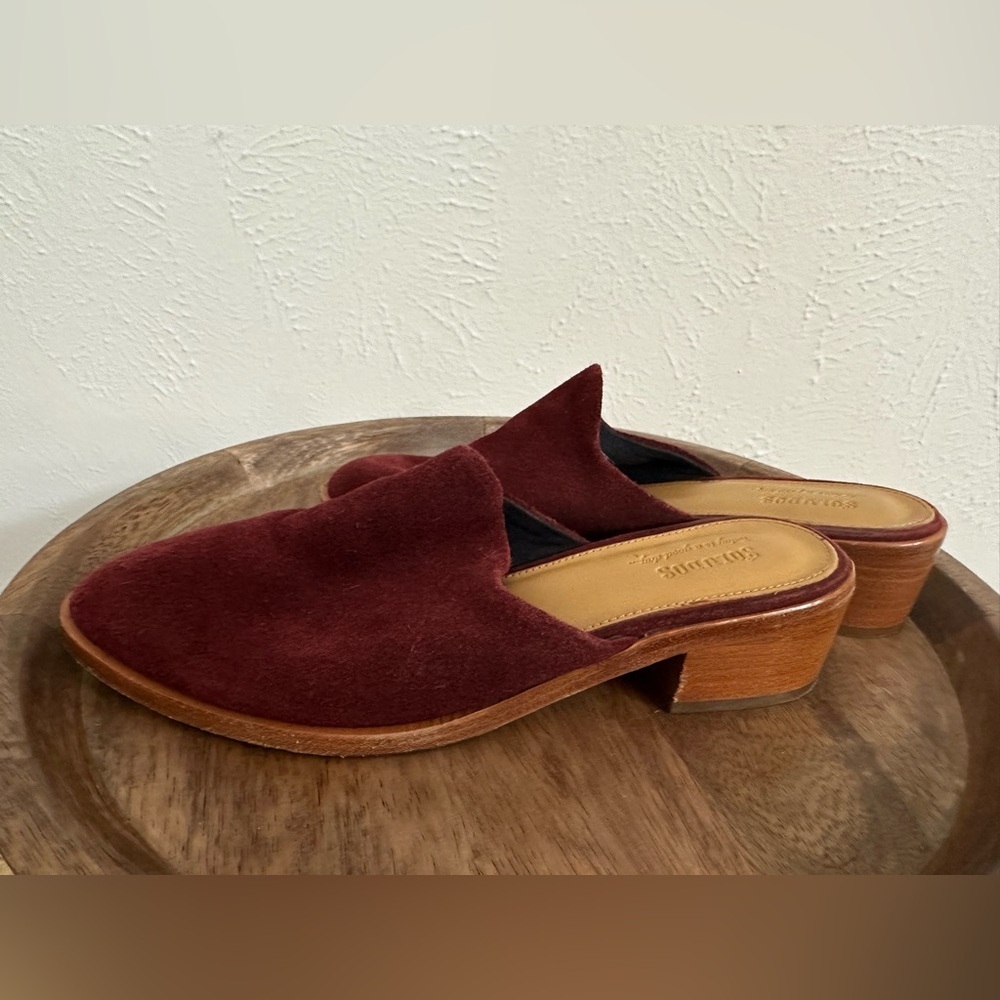 Soludos Suede Burgundy Mules- 6.5 - Picture 4 of 4